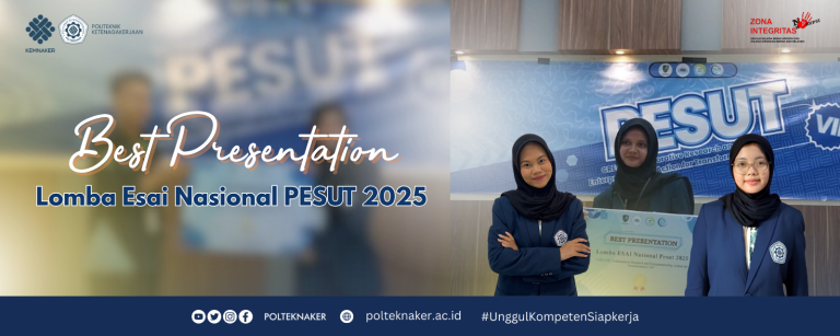 Mahasiswa Manajemen Sumber Daya Manusia Polteknaker Raih Predikat Best Presentation dalam Lomba Esai Nasional PESUT 2025